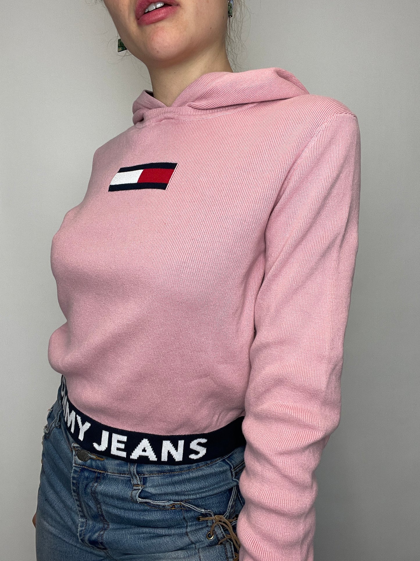 Pull tommy hilfiger y2k rose vintage