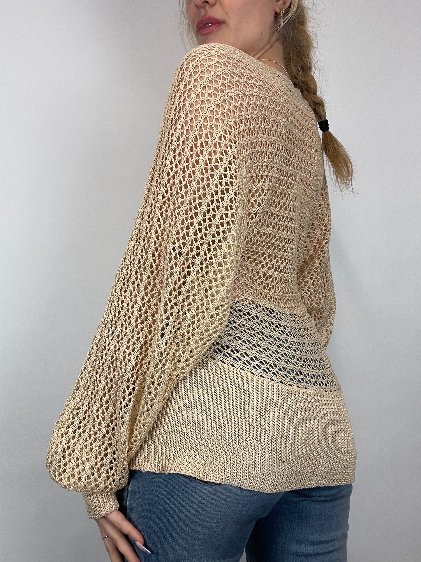 Pull en crochet y2k transparent vintage