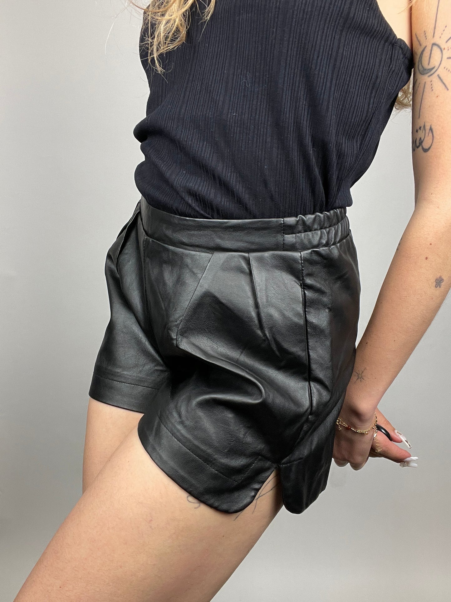 Short simili cuir y2k vintage