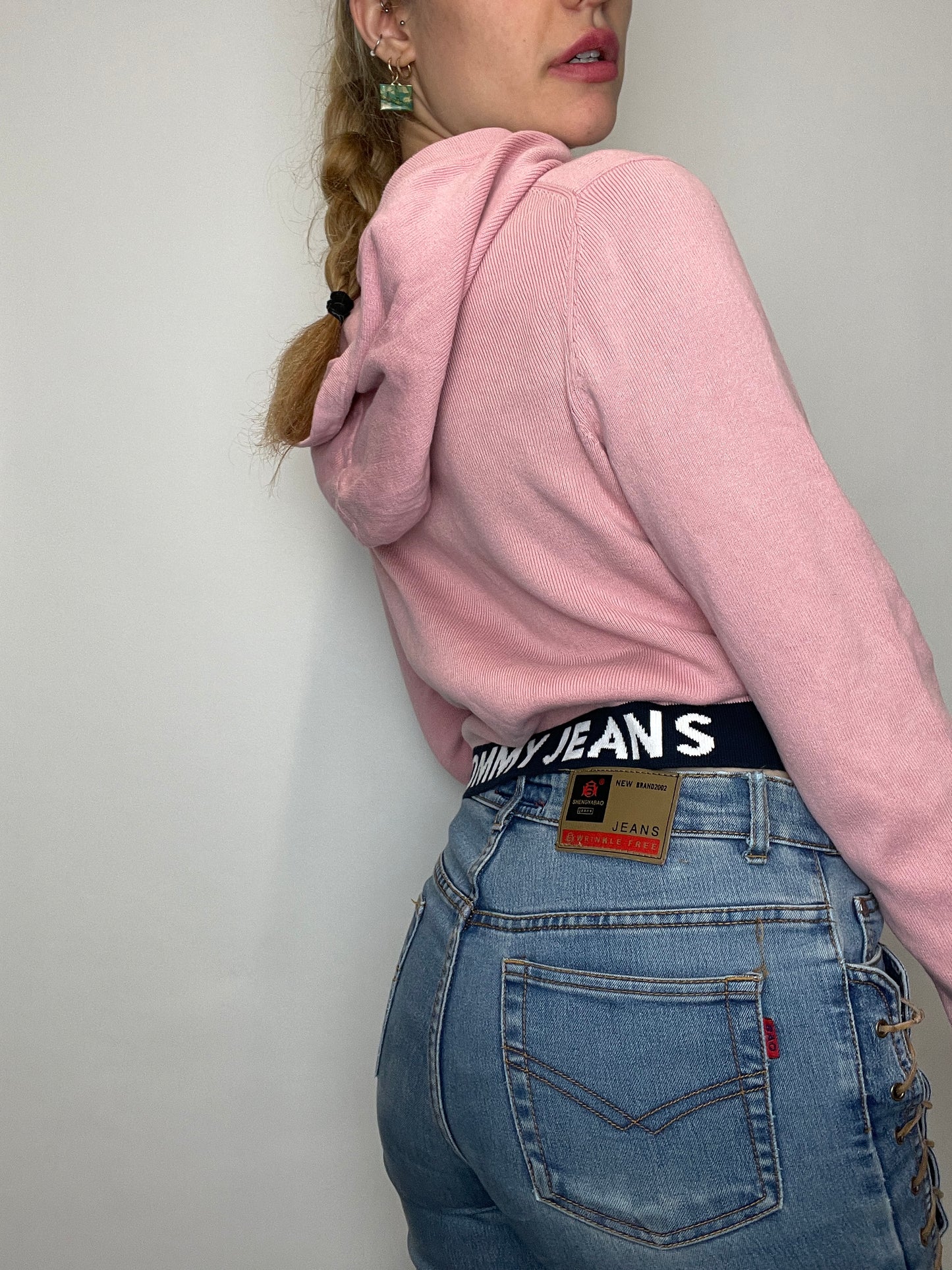 Pull tommy hilfiger y2k rose vintage