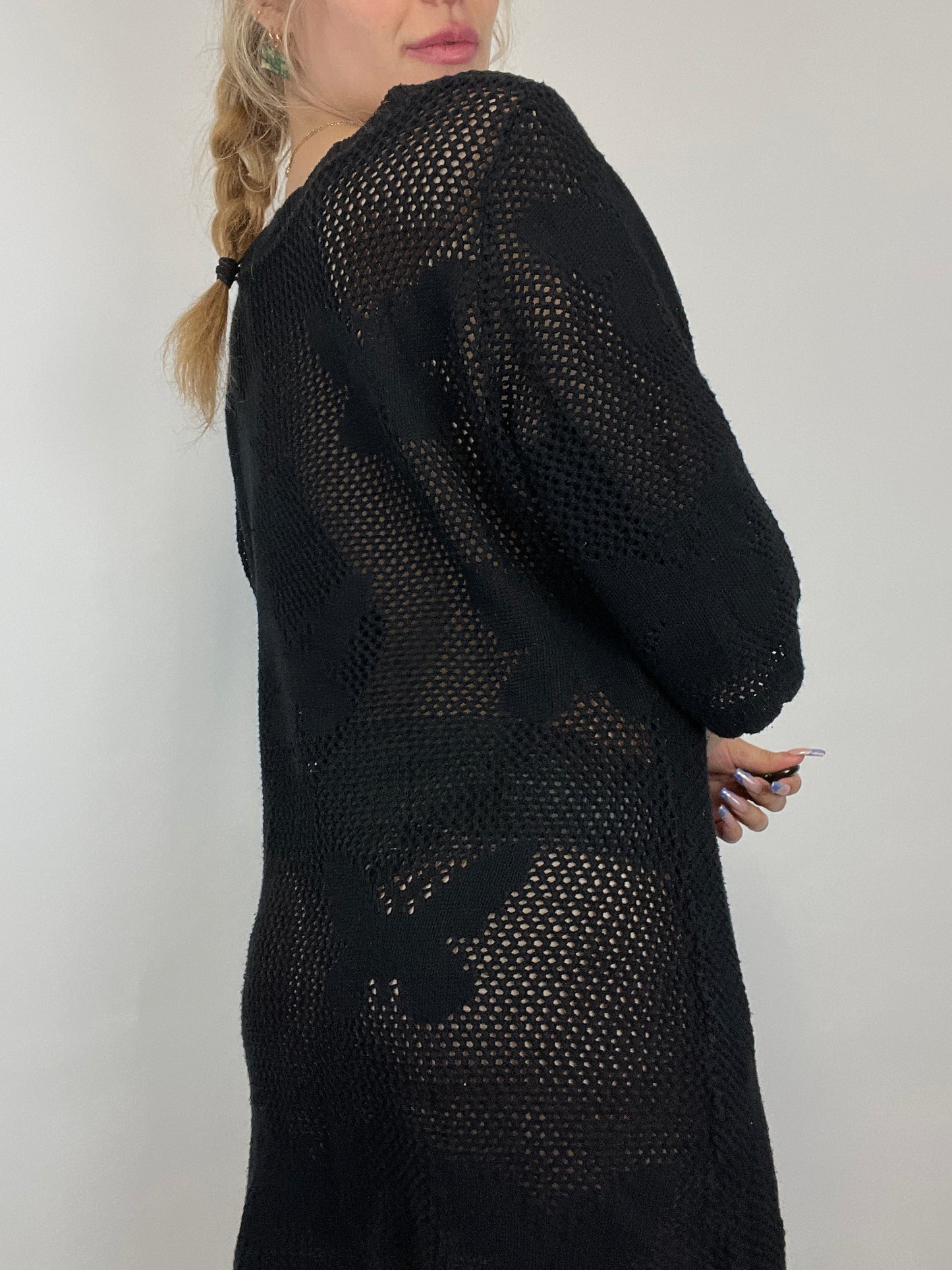 Robe noir y2k transparente vintage