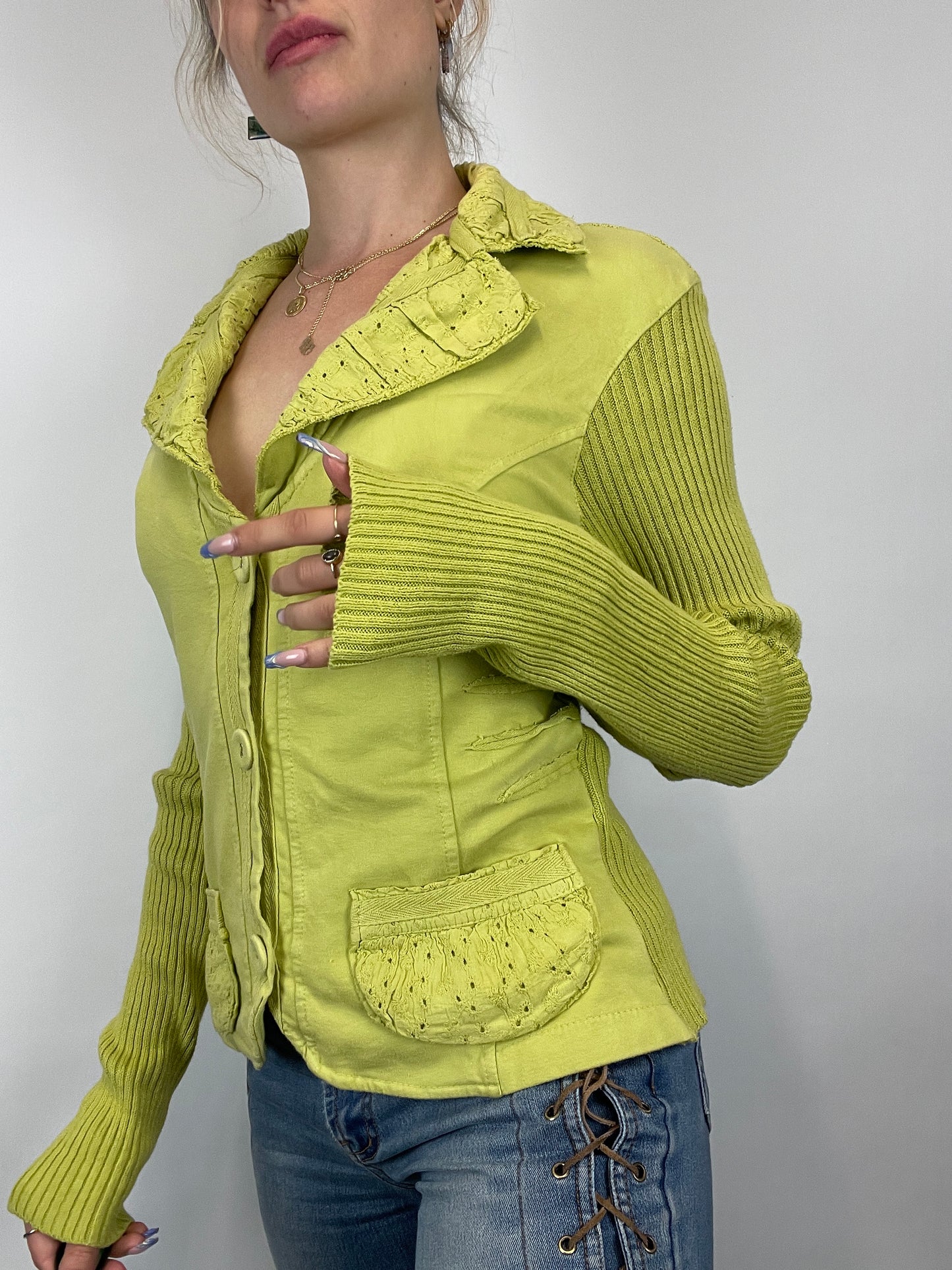 Gilet vert y2k  moulant vintage