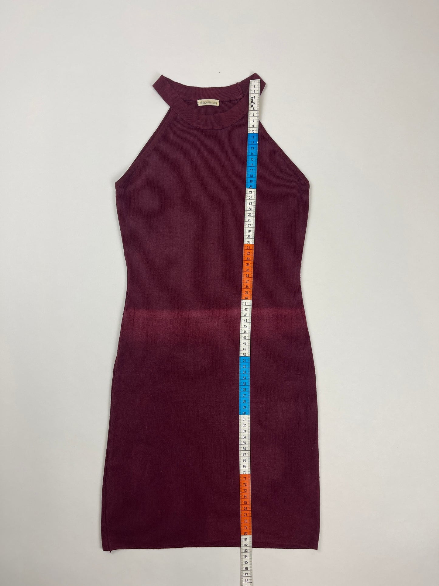 Robe moulante y2k bordeaux vintage dressing