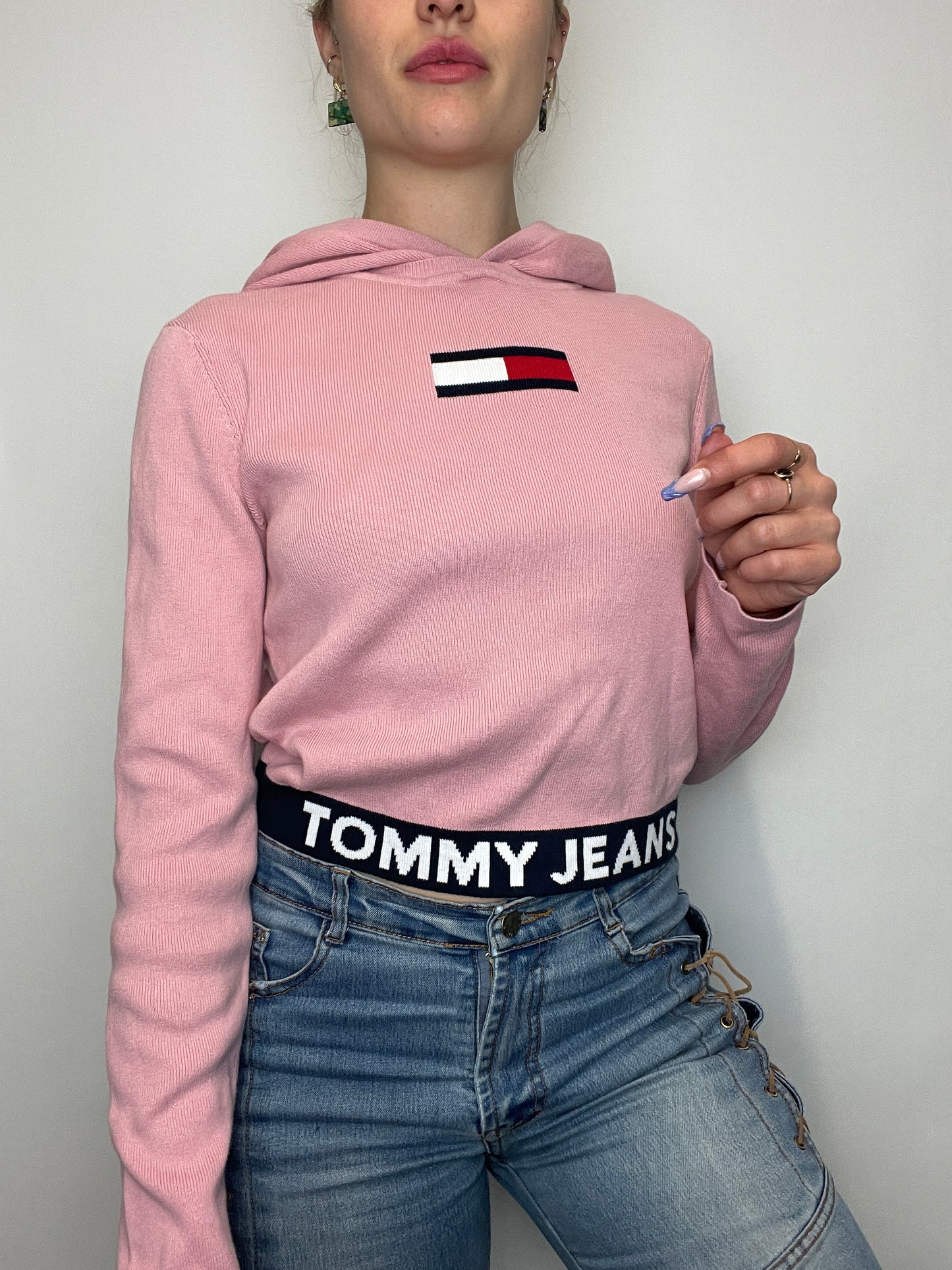 Pull tommy hilfiger y2k rose vintage