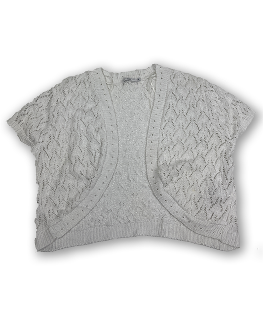 Boléro blanc vintage crochet ajouré