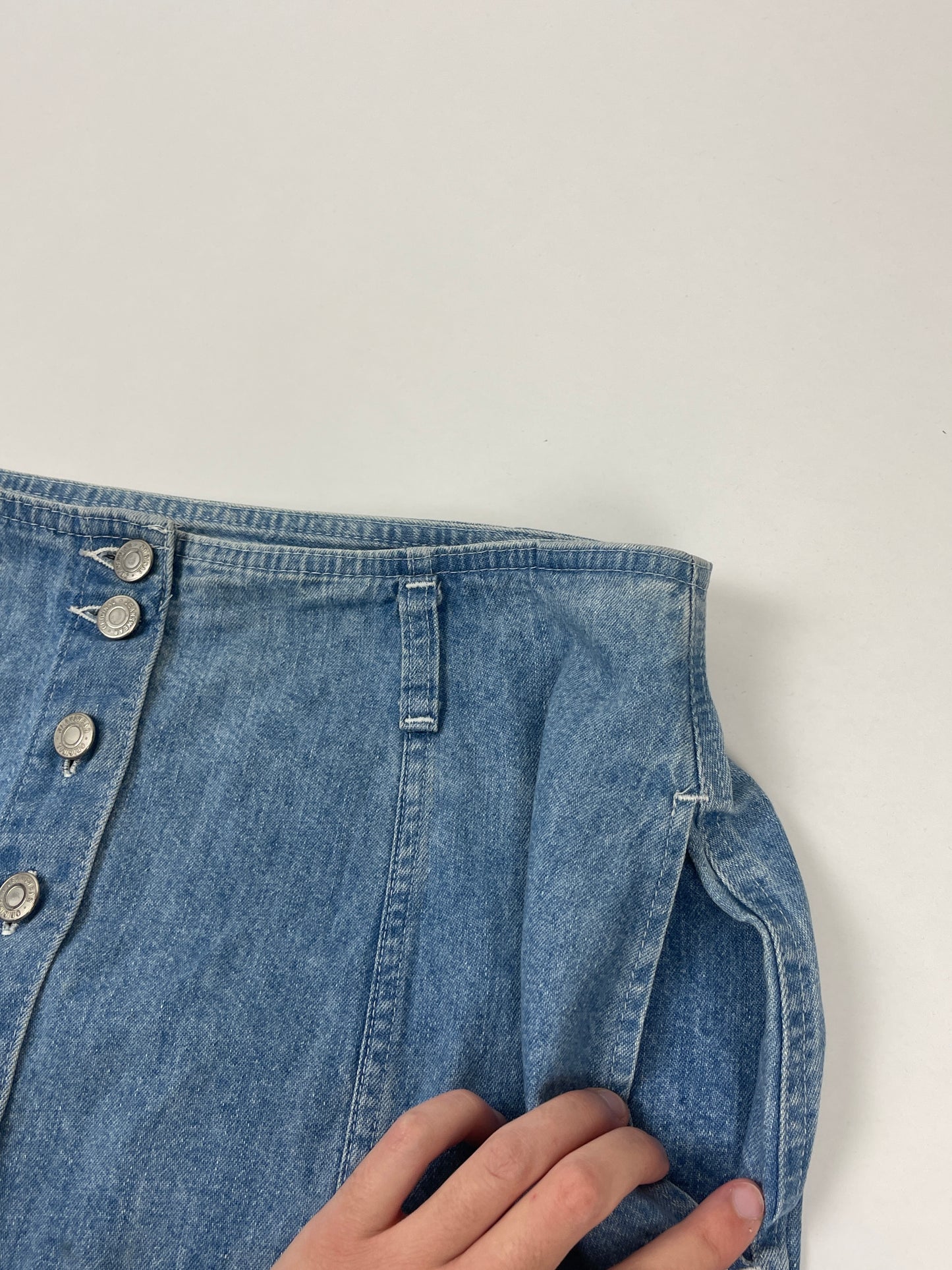 jupe en jean taille basse y2k longue vintage