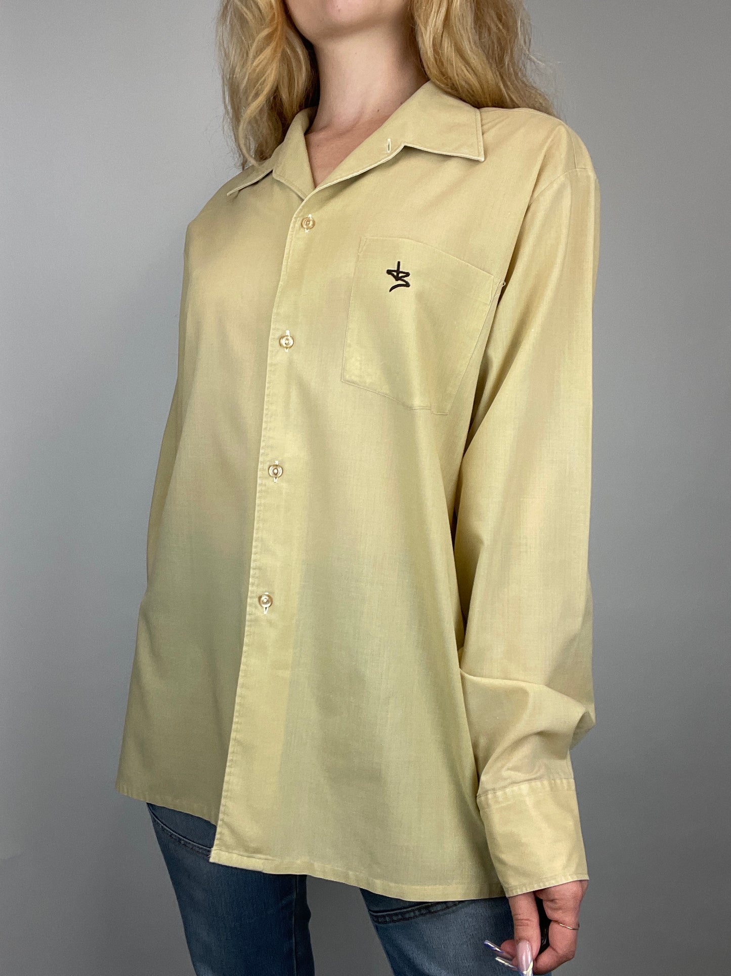 Chemise large y2k jaune vintage