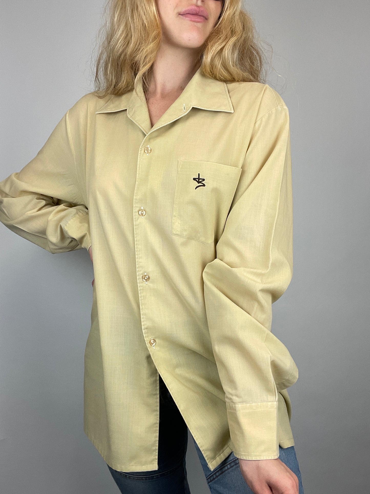 Chemise large y2k jaune vintage