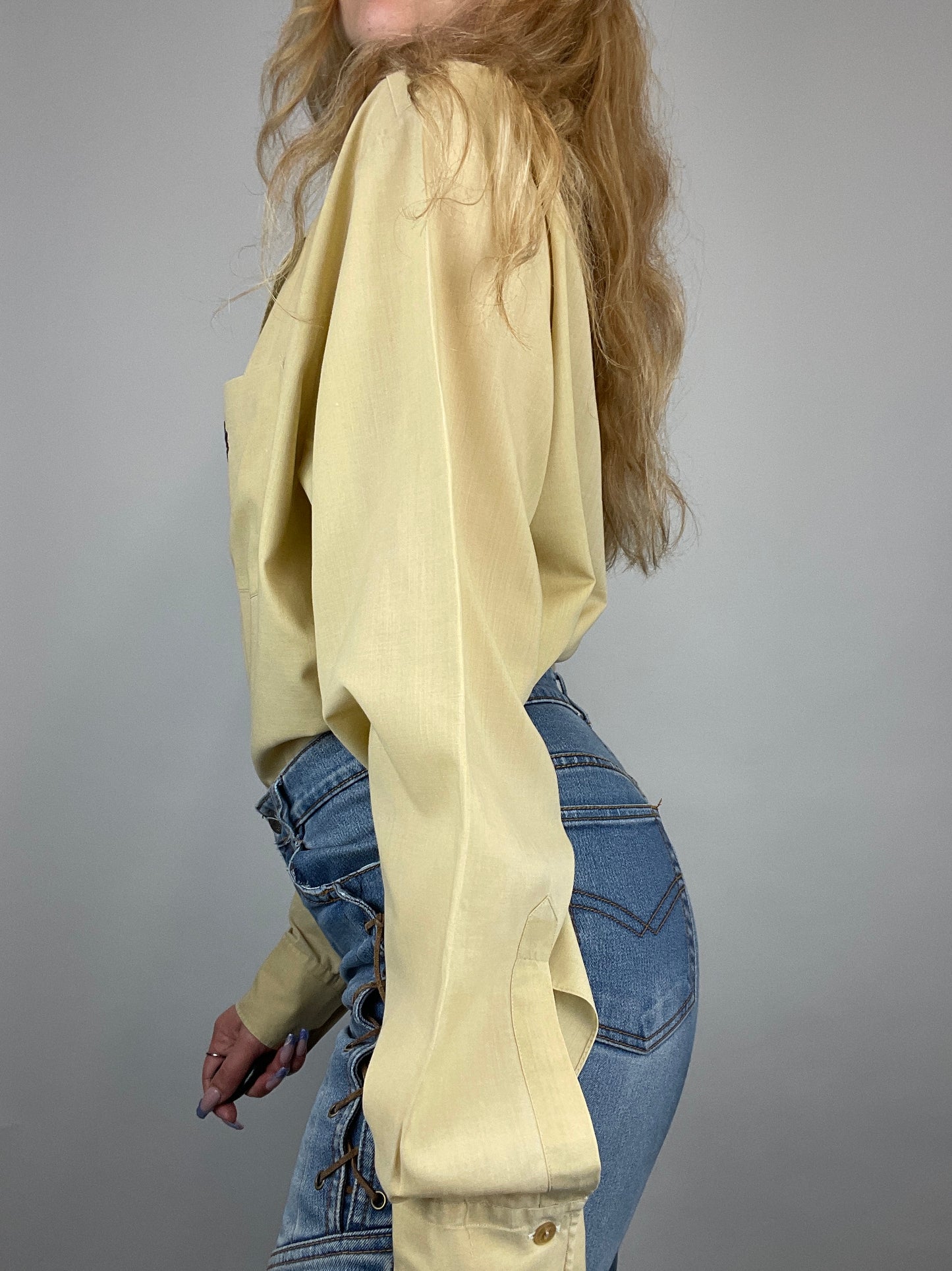 Chemise large y2k jaune vintage