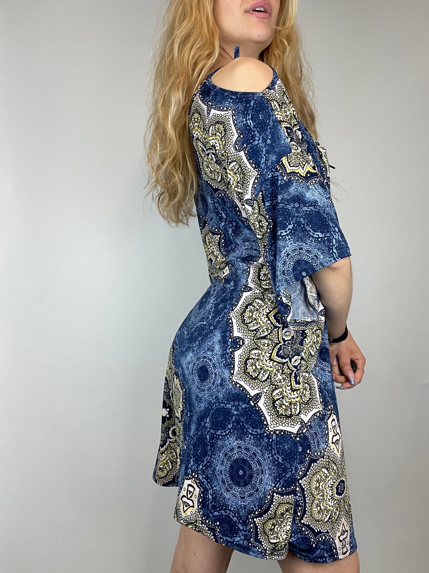 Robe longue y2k bleu vintage