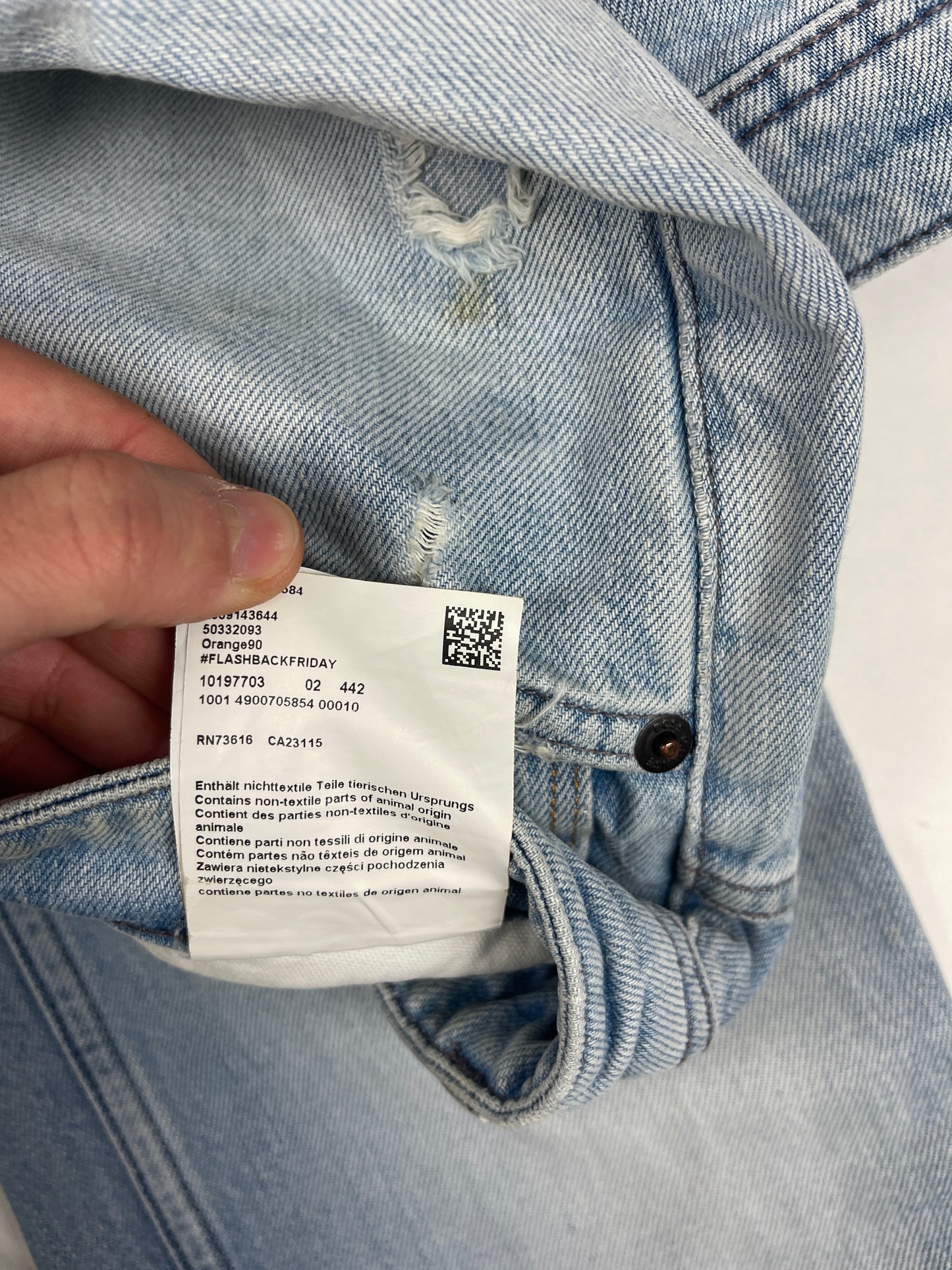 Jeans hugo boss vintage bleu claire elimé