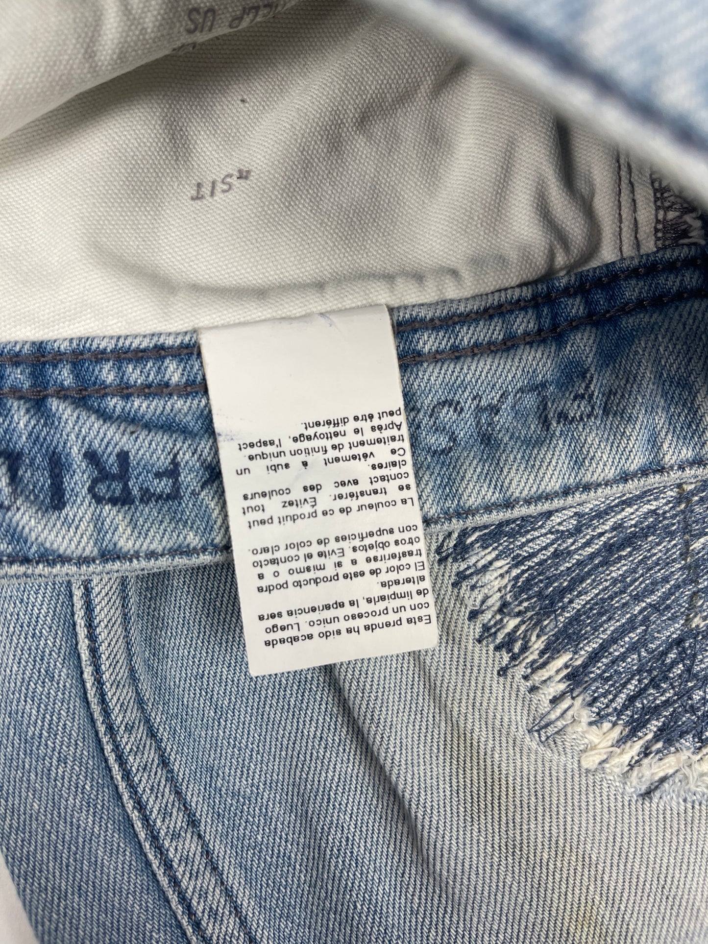 Jeans hugo boss vintage bleu claire elimé