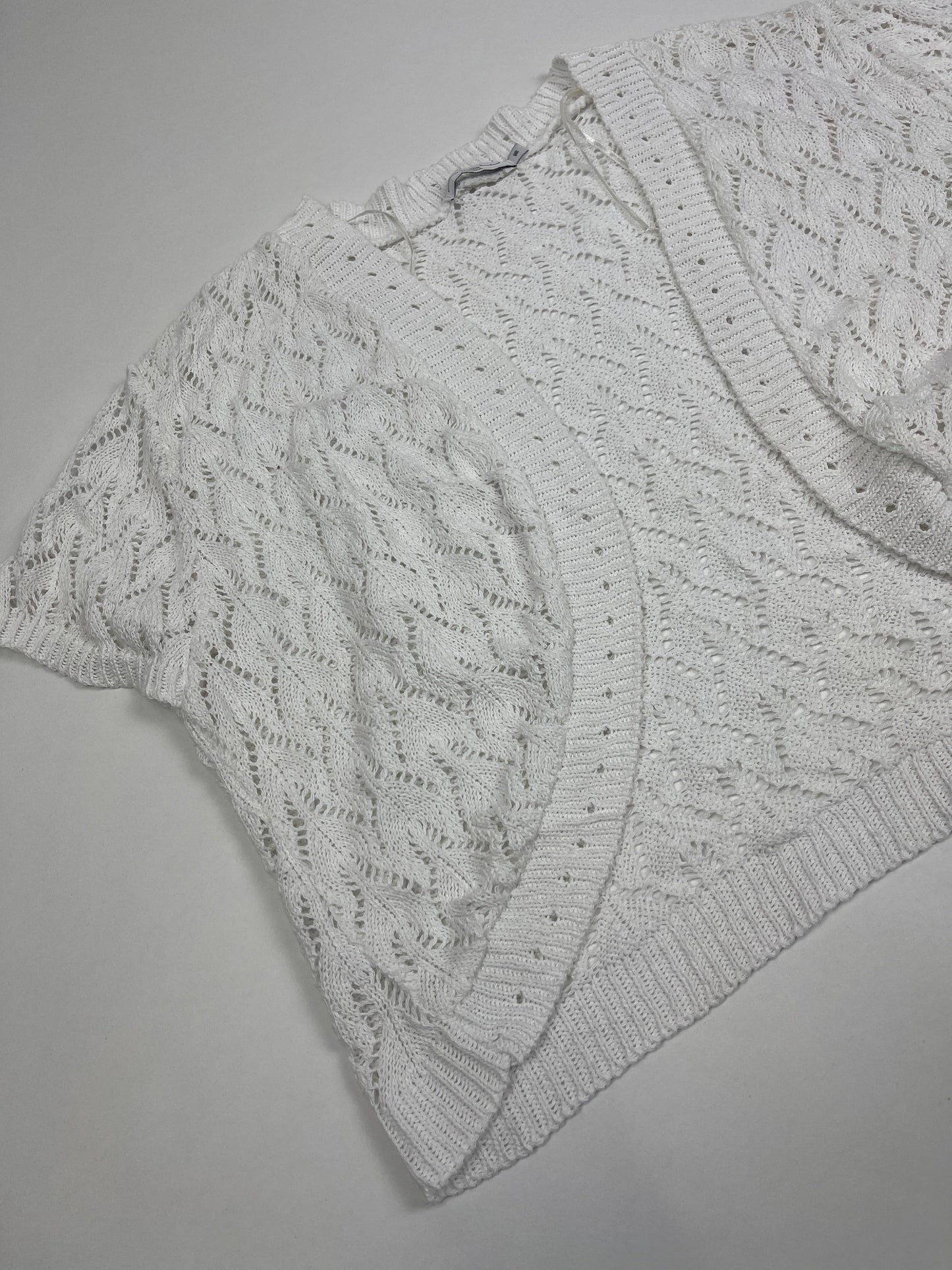 Boléro blanc vintage crochet ajouré