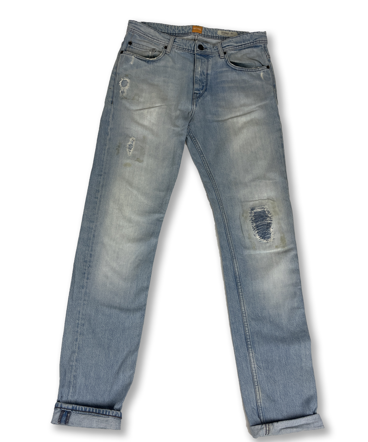 Jeans hugo boss vintage bleu claire elimé